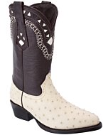 Botas Vaqueras Avestruz Color Hueso WD 11-289