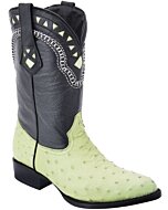 Pistachio Color Ostrich Leather Cowboy Boots WD 11-186