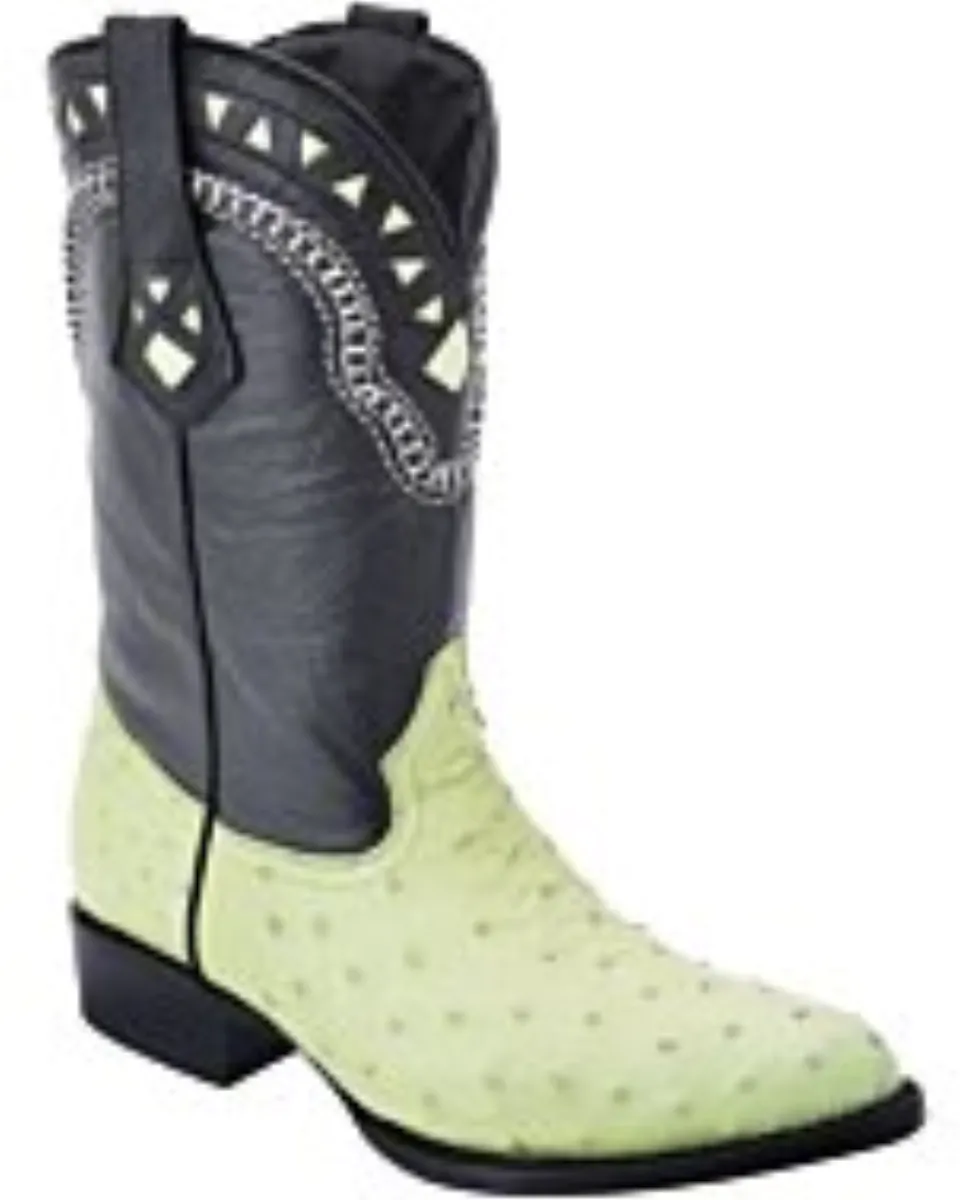 Botas Vaqueras Avestruz WD Boots 11-186 Color Pistache