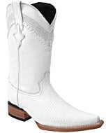 Cowboy White Exotic Lizard Western Boots WD 11-059