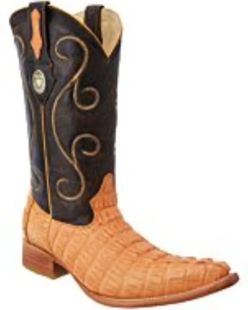 Botas Vaqueras Cocodrilo Cola WD 11-039 Color Mantequilla