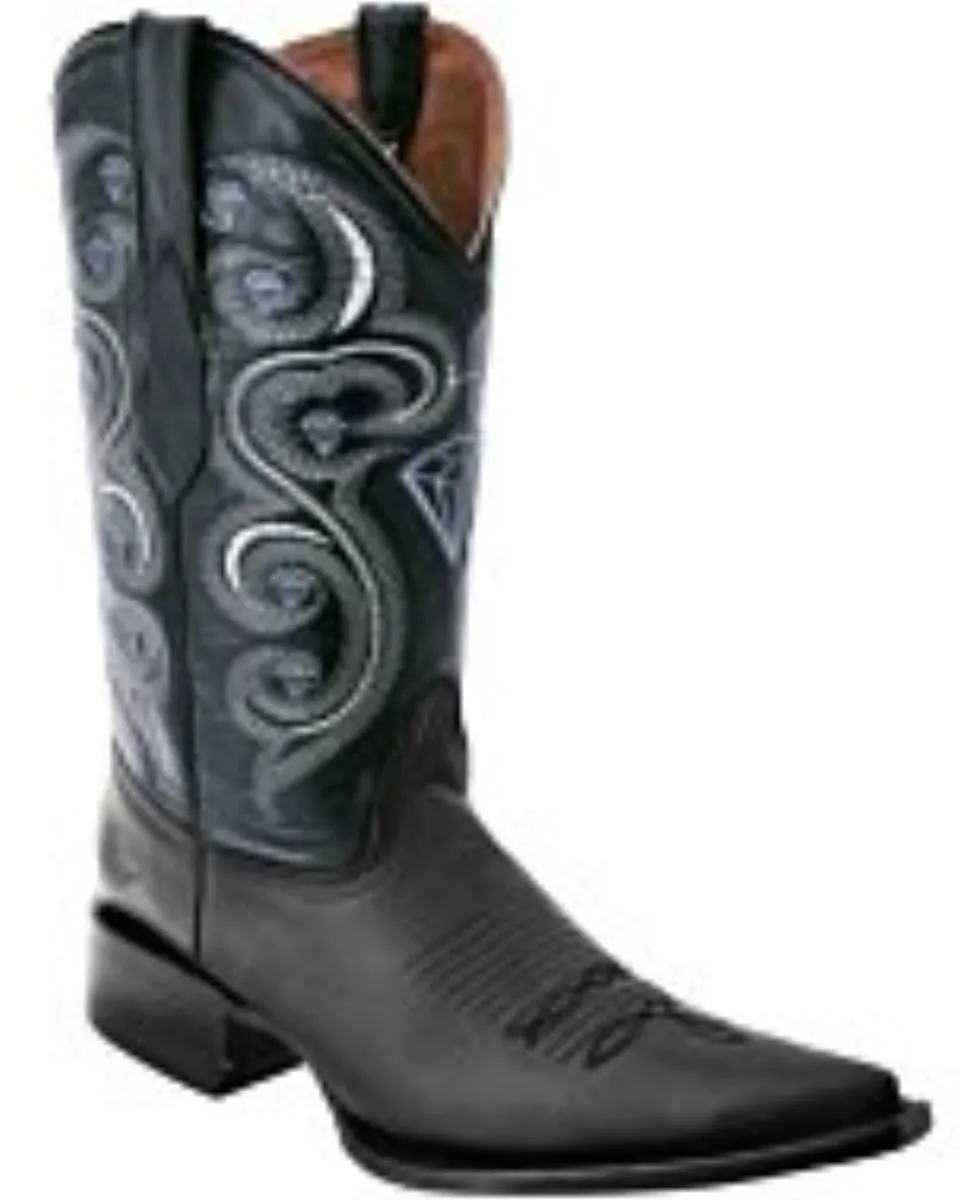 Botas Vaqueras Negras De Hombre Piel Crazy 3X WD 11-134