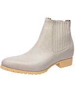 Botines de Charro White Diamonds Boots 11-734 piel Napa color Hueso con suela de hule tipo tractor.