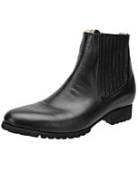 Botines de Charro White Diamonds Boots 11-731 piel Napa color Negro con suela de hule tipo tractor