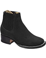 Botines Rodeo Nevada Nobuck Color Negro Para Niño WD 11-350