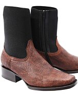Botin Horma Europea Resorte Al Tobillo Con Zipper WD 10-004 Color Café