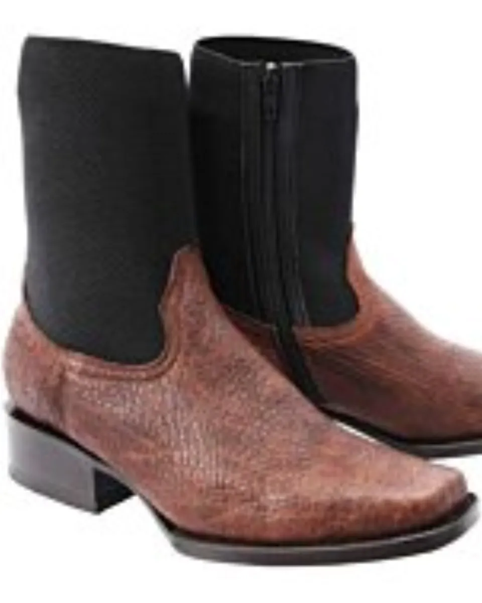 Botin Horma Europea Resorte Al Tobillo Con Zipper WD 10-004 Color Café
