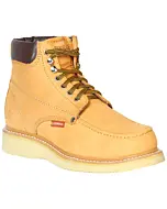 Botines Mil Rayas Agujetas De Trabajo Piel Nobuck Color Mantequilla Tipo Mocasín