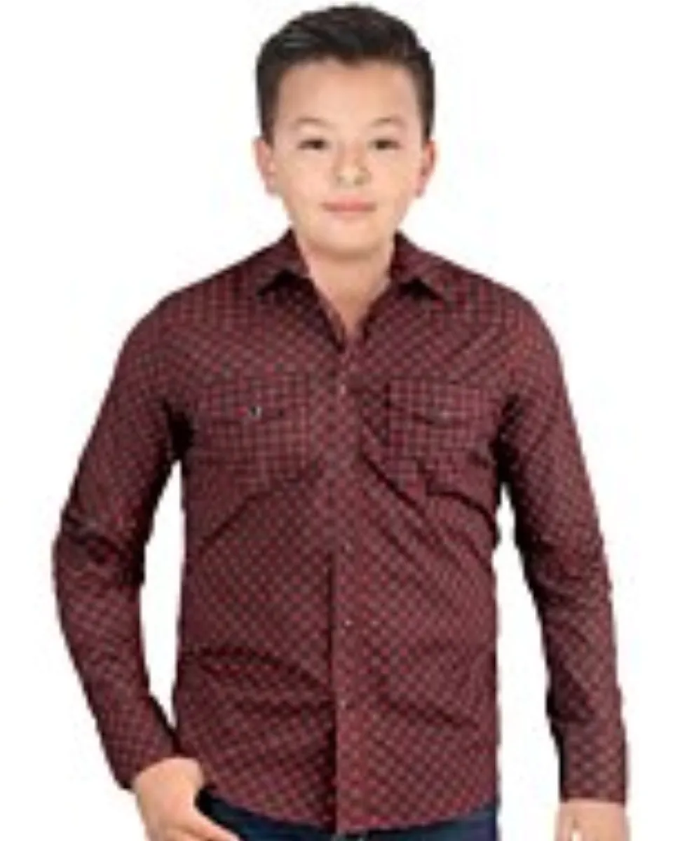 Camisa Negra Botonadura De Broche Para Niño Lamasini 0121