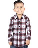 Camisa Vaquera para Niño Negra con Roja a Cuadros, Manga Larga – El General 44735