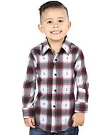 Camisa Vaquera para Niño Negra con Roja a Cuadros, Manga Larga – El General 44735