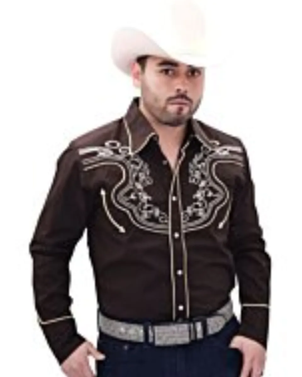 Camisa Vaquera WD Boots 11-912 Café/Blanco