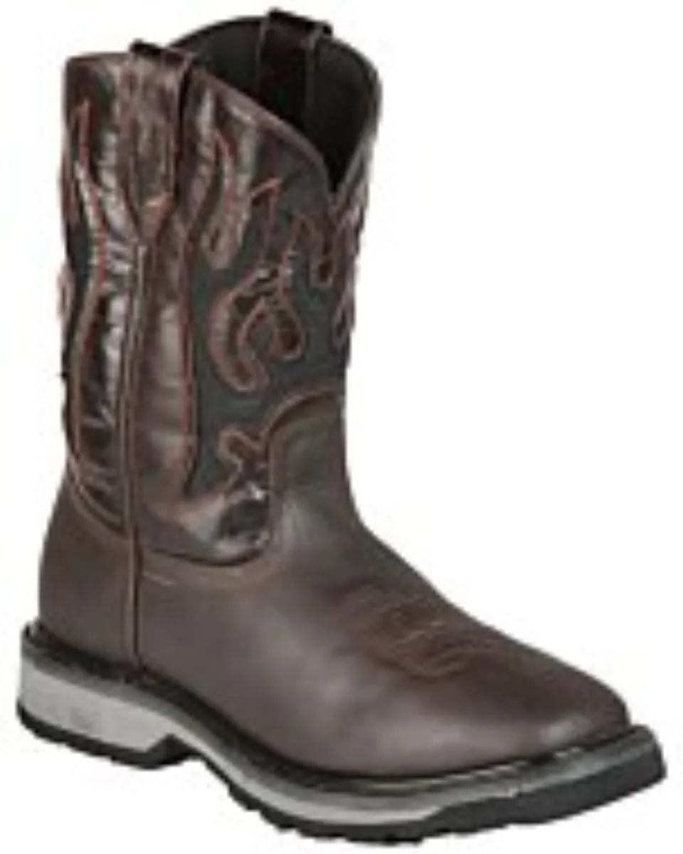 Bota Rodeo Malibu De Trabajo Piel Crazy Color Chocolate 51275