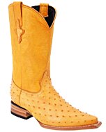 Ostrich Print Cowboy Boots WD 11-119 Butter Color
