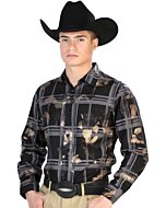 Camisa Negra De Cuadros El Señor De Los Cielos 43839