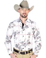 Camisa Blanca El Señor De Los Cielos Con Líneas Rojas 43854