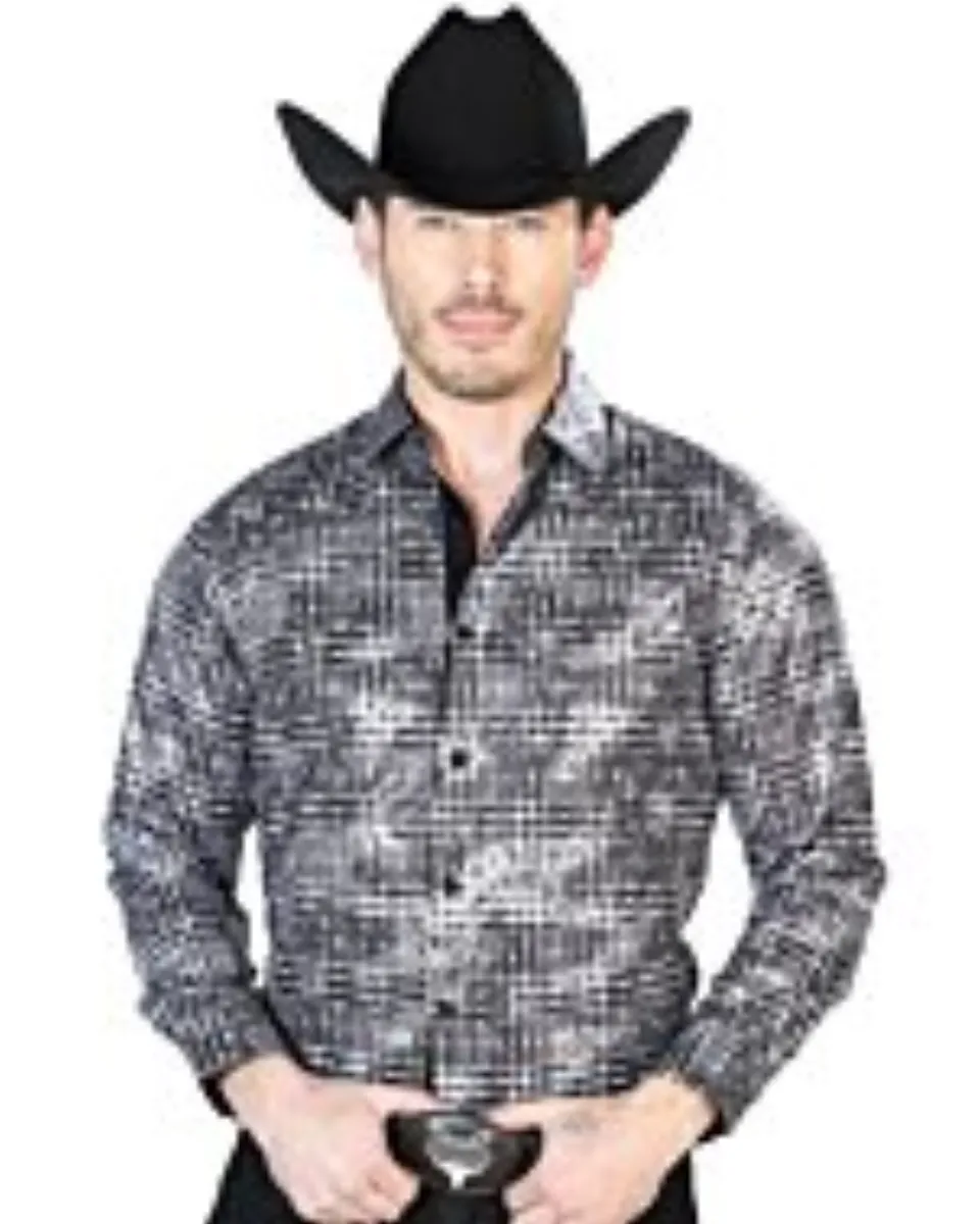 Camisa Negra El Señor De Los Cielos A Cuadros 43855