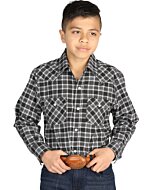 Camisa Vaquera De Niño 42616 Color Negro-Blanco