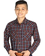Camisa Vaquera De Niño 42617 Color Negro-Rojo