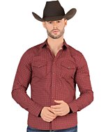 Camisa Vaquera Corte Moderno Vino Montero 3300