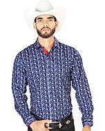 Camisa Color Azul Y Blanco El Señor De Los Cielos 126261