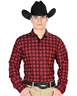 Camisa Burgundy Con Estampado Geométrico El Señor 126263