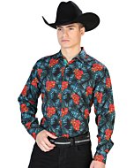Camisa Negra Con Flores Rojas El Señor De Los Cielos 126276