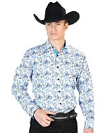 Camisa Blanca Estampada El Señor De Los Cielos 126277