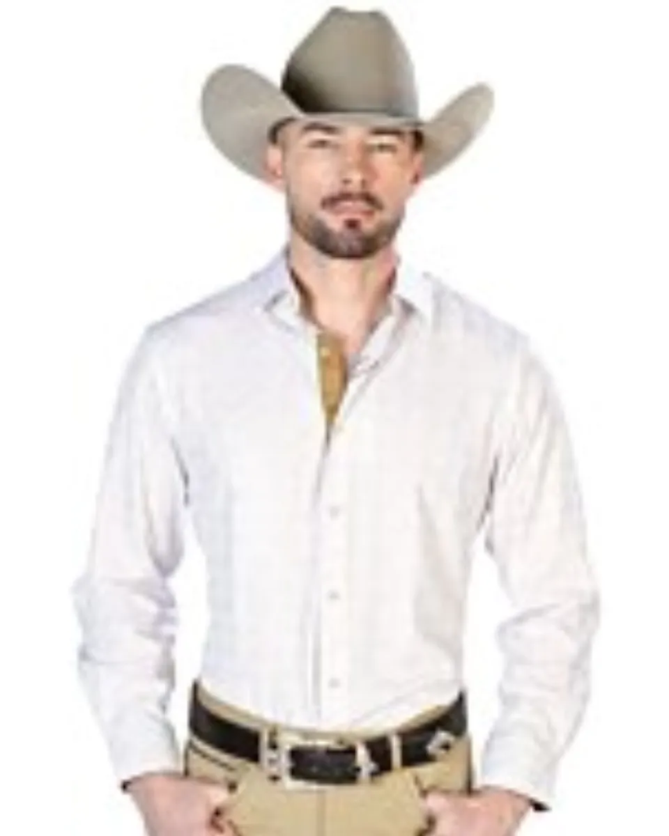 Camisa Vaquera Color Marfil-Oro El Señor De Los Cielos 43812