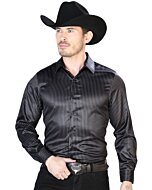 Camisa Vaquera Negra Con Líneas Verticales El Señor 43923