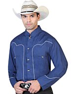 Camisa Charra Tradicional Azul Marino El General 42532