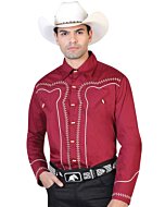 CAMISA CHARRA EL GENERAL 2019-115 COLOR VINO