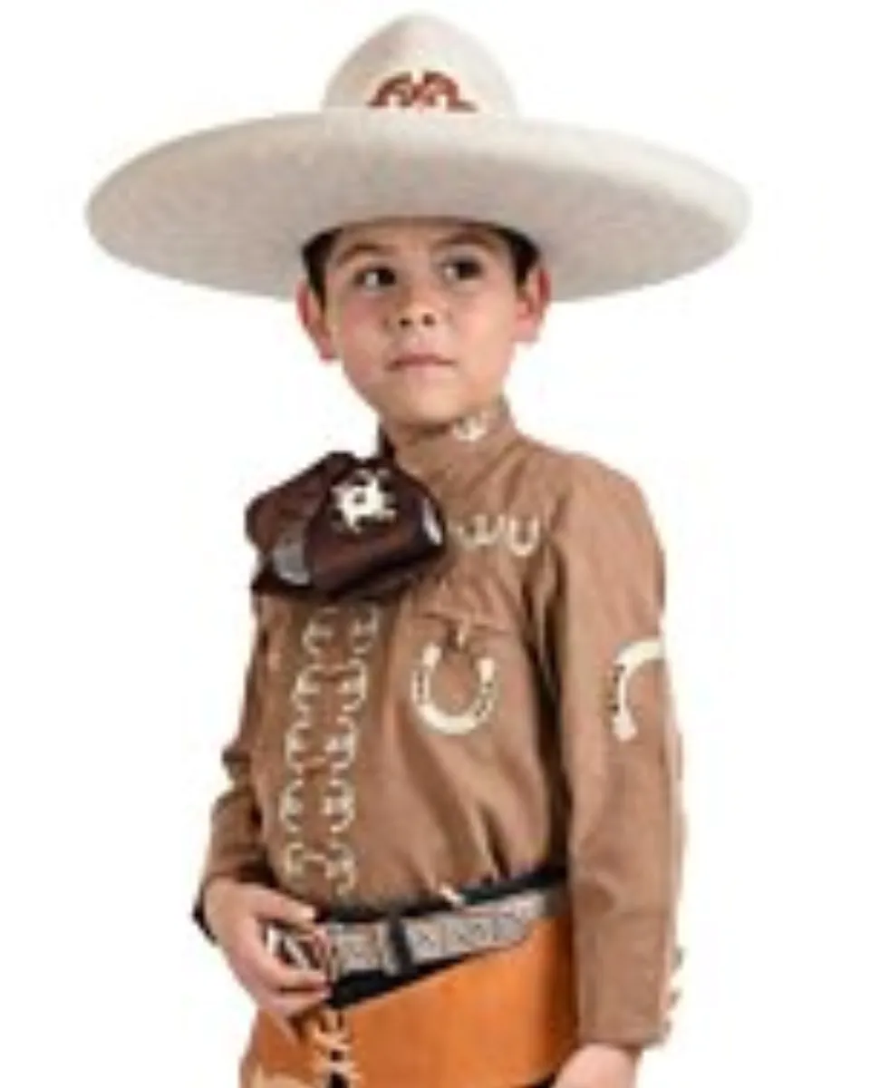 Camisa Charra Para Niño White Diamonds Boots 10-965 Café