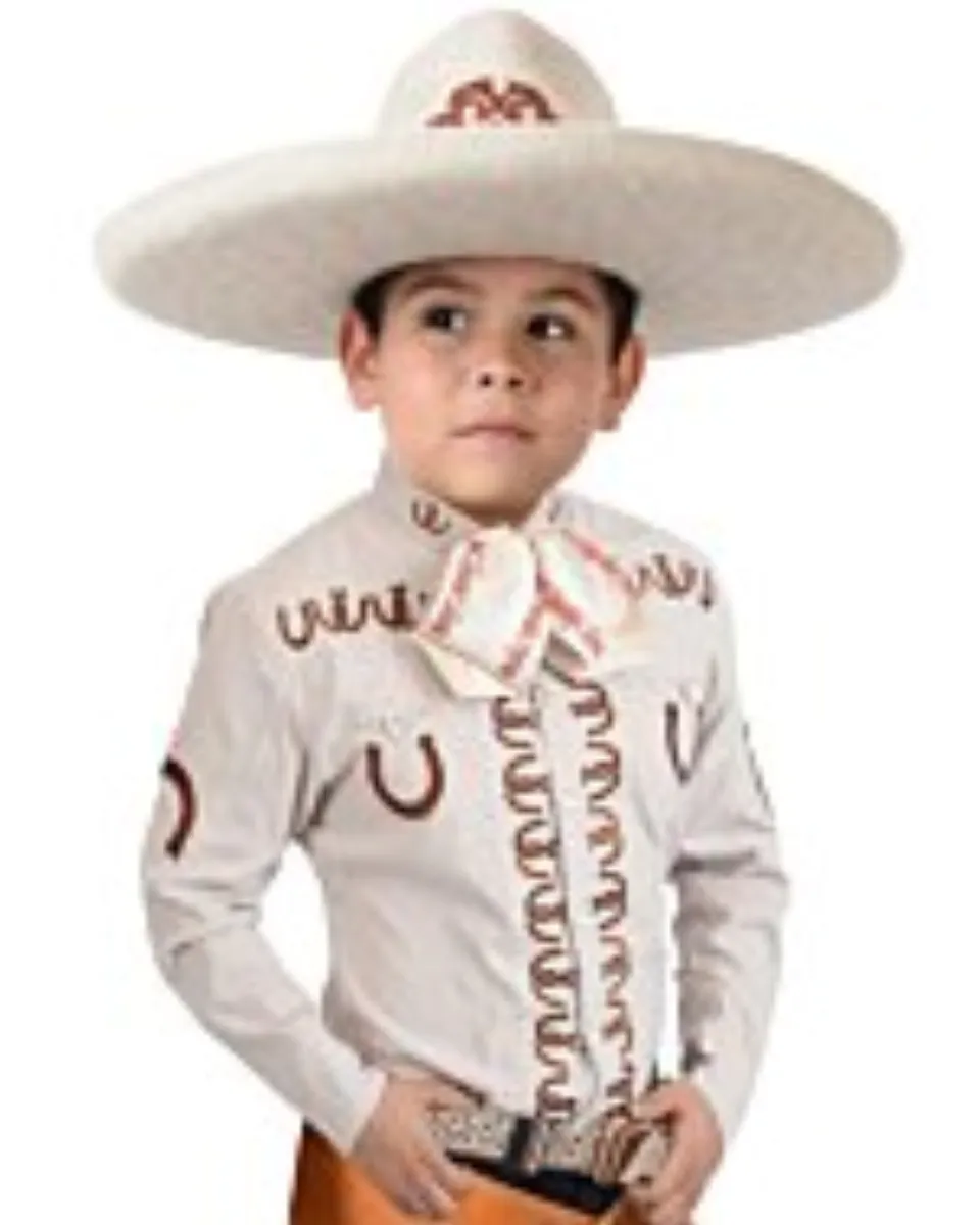 Camisa Charra Color Beige Para Niño WD 11-936