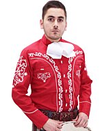 Camisa Charra Roja Con Blanco 060 WD 11-847