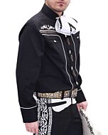 Camisa Negra Charra Tradicional WD 11-837