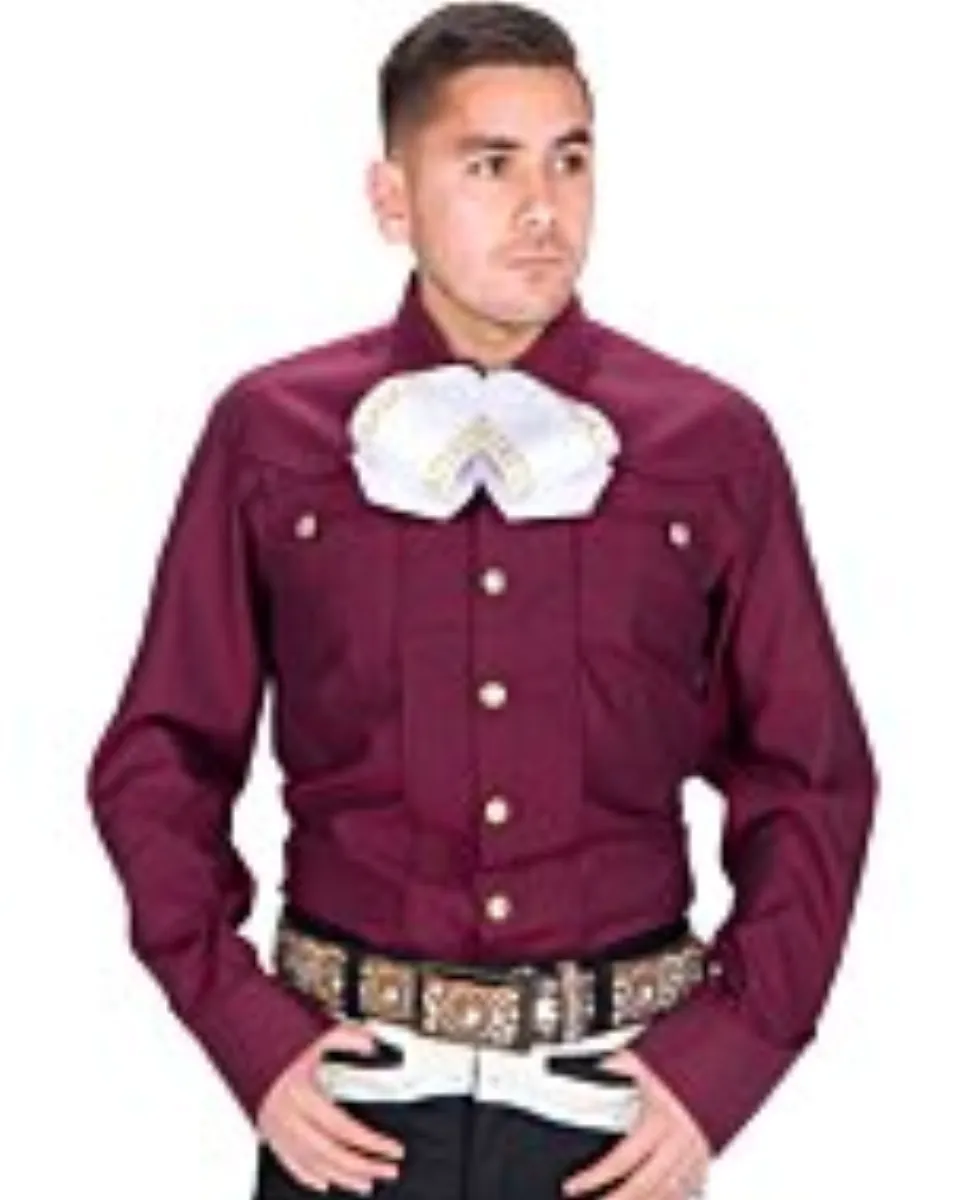 Camisa Charra Elegante Color Vino WD 11-867