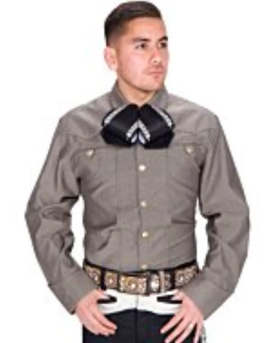 Camisa Charra Elegante Gris WD 11-870