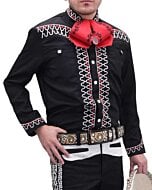 Camisa Charra Moderna WD Boots 764 Negro