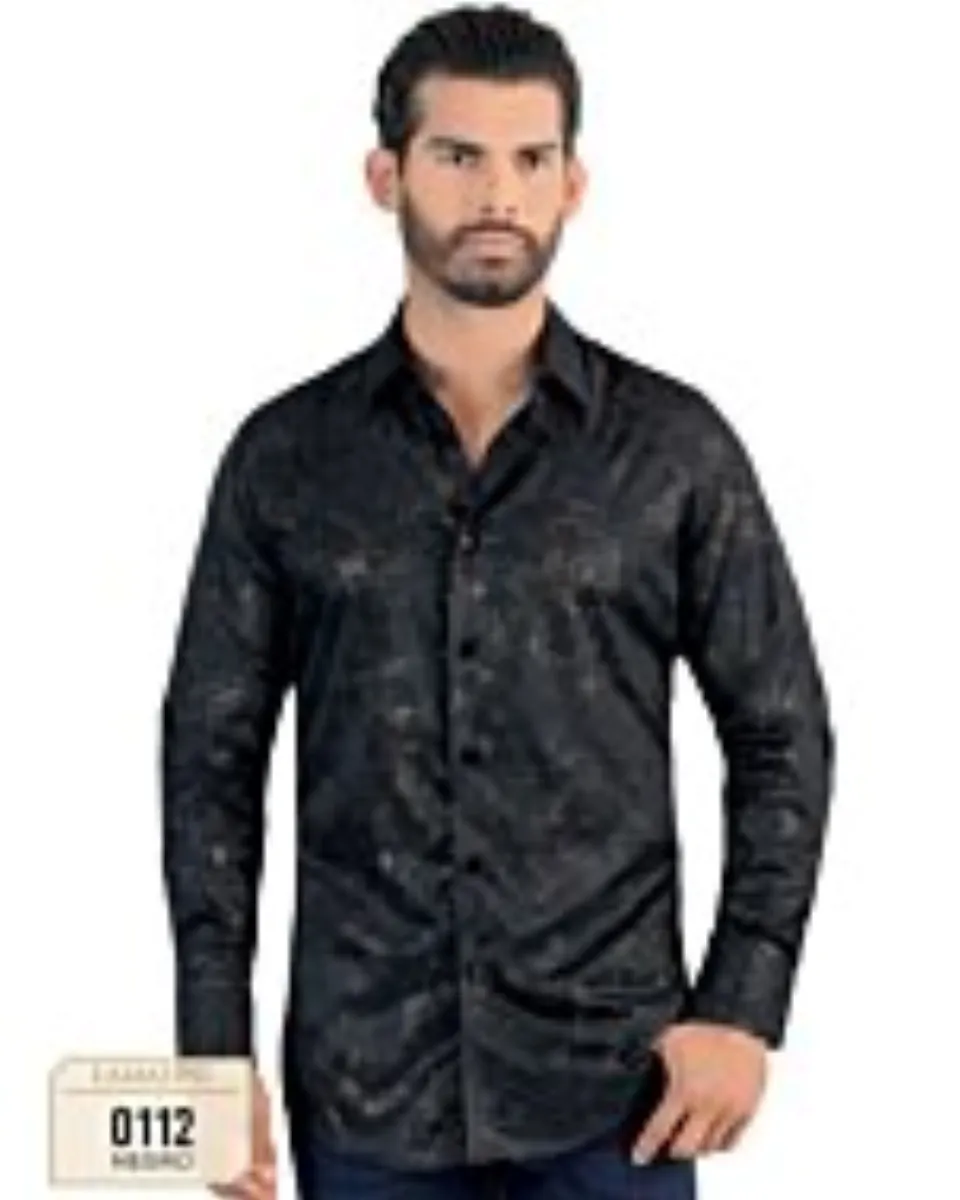 Camisa Modern Fit Negra Lamasini 0112