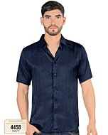 Camisa Color Azul Marino De Moda Lamasini 4458