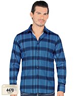 Camisa A Cuadros Manga Larga Navy Lam 4470