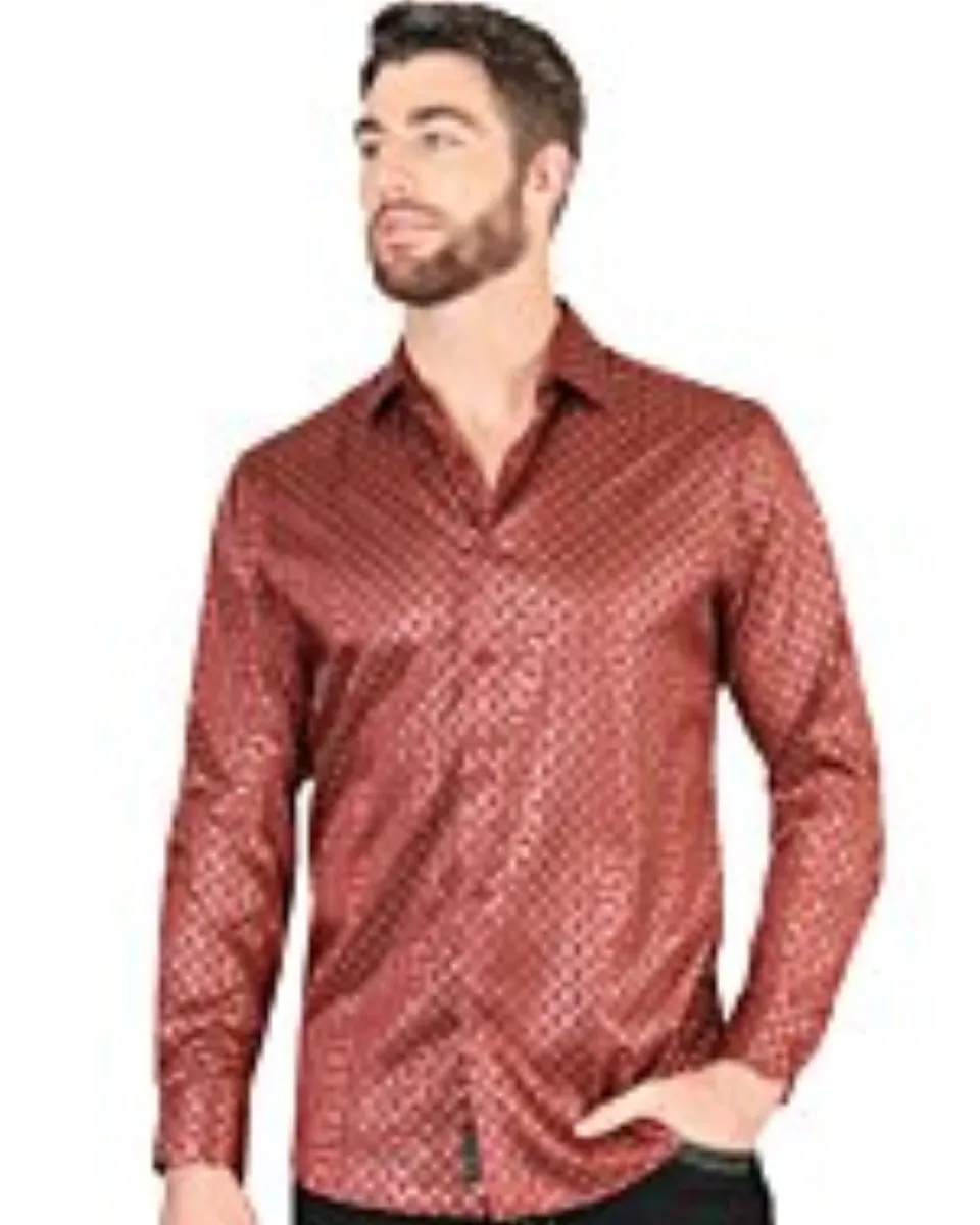 Camisa Burgundy De Moda El Señor De Los Cielos 44552
