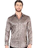 Camisa Café Manga Larga EL Señor De Los Cielos 44576