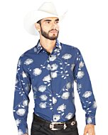 Camisa Fina El Señor De Los Cielos 43774 Navy