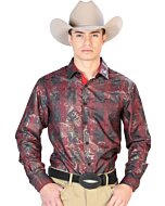 Camisa Fina El Señor De Los Cielos 43795 Color Negro-Rojo
