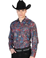 Camisa Fina El Señor De Los Cielos 43867 Rojo-Multicolor