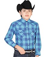 Camisa Vaquera De Niño A Cuadros El General 42560 Azul