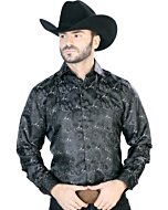 Camisa Jacquard Centenario 43706 Color Negro
