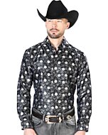 Camisa De Color Negro Jacquard Centenario 43757